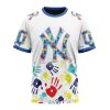 MLB New York Yankees Custom Name Number Autism Awareness T-Shirt