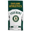 MLB Oakland Athletics Custom Name Jersey Style Beach Towel
