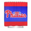 MLB Philadelphia Phillies Blue Red Shower Curtain