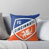MLS FC Cincinnati Blue Orange Square Pillow Case