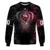 NFL Arizona Cardinals Custom Name Number Rose Dragon Sweatshirt