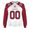 NFL Arizona Cardinals Custom Name Number White Road Jersey Sweatshirt