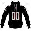 NFL Atlanta Falcons Custom Name Number Black Alternate Jersey Pullover Hoodie