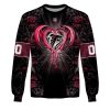 NFL Atlanta Falcons Custom Name Number Rose Dragon Sweatshirt