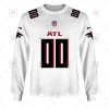 NFL Atlanta Falcons Custom Name Number White Road Jersey Sweatshirt