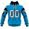 NFL Carolina Panthers Custom Name Number Blue Alternate Jersey Pullover Hoodie