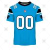 NFL Carolina Panthers Custom Name Number Blue Alternate Jersey T-Shirt