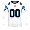 NFL Carolina Panthers Custom Name Number White Road Jersey T-Shirt
