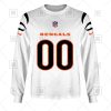 NFL Cincinnati Bengals Custom Name Number White Road Jersey Sweatshirt