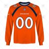 NFL Denver Broncos Custom Name Number Orange Home Jersey Sweatshirt