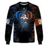 NFL Denver Broncos Custom Name Number Rose Dragon Sweatshirt