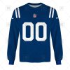 NFL Indianapolis Colts Custom Name Number Royal Home Jersey Sweatshirt