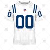 NFL Indianapolis Colts Custom Name Number White Road Jersey T-Shirt