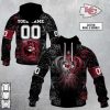NFL Kansas City Chiefs Custom Name Number Rose Dragon Pullover Hoodie