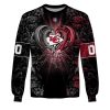 NFL Kansas City Chiefs Custom Name Number Rose Dragon Sweatshirt