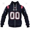 NFL New England Patriots Custom Name Number Navy Home Jersey Zip Up Hoodie