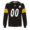 NFL Pittsburgh Steelers Custom Name Number Black Home Jersey Sweatshirt