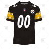 NFL Pittsburgh Steelers Custom Name Number Black Home Jersey T-Shirt