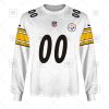 NFL Pittsburgh Steelers Custom Name Number White Road Jersey Sweatshirt