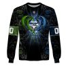 NFL Seattle Seahawks Custom Name Number Rose Dragon Sweatshirt