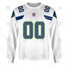 NFL Seattle Seahawks Custom Name Number White Road Jersey Sweatshirt