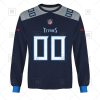 NFL Tennessee Titans Custom Name Number Navy Home Jersey Sweatshirt