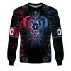 NFL Tennessee Titans Custom Name Number Rose Dragon Sweatshirt