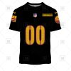 NFL Washington Commanders Custom Name Number Black Alternate Jersey T-Shirt