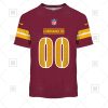 NFL Washington Commanders Custom Name Number Burgundy Home Jersey T-Shirt