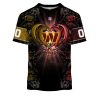 NFL Washington Commanders Custom Name Number Rose Dragon T-Shirt