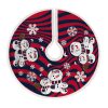 MLB Atlanta Braves Snowman Sherpa Christmas Tree Skirt