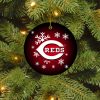 MLB Cincinnati Reds Merry Christmas Round Ornament