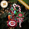 MLB Cincinnati Reds Custom Name Grinch Candy Cane Custom Shaped Ornament