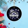 MLB Colorado Rockies Merry Christmas Round Ornament
