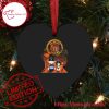 MLB Colorado Rockies Snoopy And Charlie Browns Heart Shaped Ornament