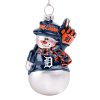 MLB Detroit Tigers Glitter Snowman Custom Shaped Ornament