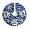 MLB Los Angeles Dodgers Snowman Sherpa Christmas Tree Skirt