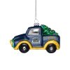 MLB Milwaukee Brewers Blown Glass Truck Custom Shaped Ornament