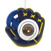 MLB Milwaukee Brewers Gloves Custom Shaped Ornament