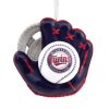 MLB Minnesota Twins Gloves Custom Shaped Ornament