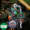 MLB New York Mets Custom Name Grinch Candy Cane Custom Shaped Ornament