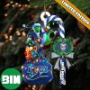 MLB Tampa Bay Rays Custom Name Grinch Candy Cane Custom Shaped Ornament