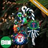 MLB Texas Rangers Custom Name Grinch Candy Cane Custom Shaped Ornament