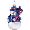 MLB Texas Rangers Glitter Snowman Custom Shaped Ornament