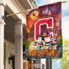 MLB Cleveland Guardians Bluey Family Halloween House Flag