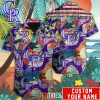 MLB Colorado Rockies Custom Name Retro Style Hawaiian Shirt