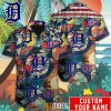 MLB Detroit Tigers Custom Name Retro Style Hawaiian Shirt