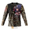 MLB Houston Astros Custom Name Number Camo Realtree Hunting Sweatshirt