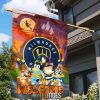 MLB Milwaukee Brewers Bluey Family Halloween House Flag