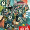 MLB Oakland Athletics Custom Name Retro Style Hawaiian Shirt